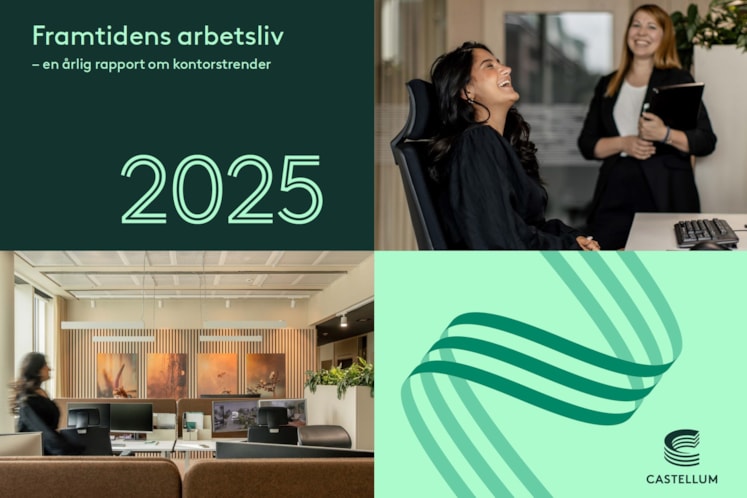 Framsida av rapporten Framtidens arbetsliv 2025