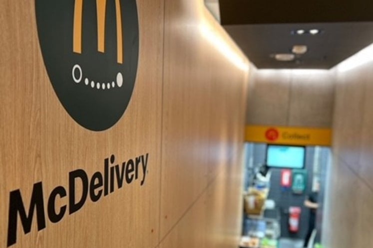 Bild över McDelivery, inne hos McDonalds i Hagastaden