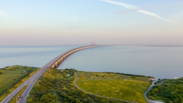 Vy över Öresundsbron.