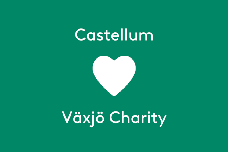 Bild med texten "Castellum <3 Växjö Charity"